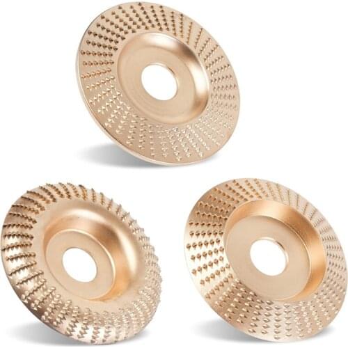 Practical 3 Pieces Of Wood Carving Disc Set Suitable For 4 Inch Angle Grinder, Suitable For Wood Cutting,Grinding Machine Cuttin