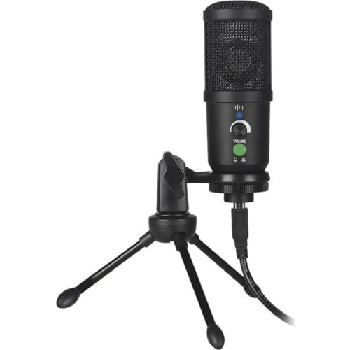 TISHRIC Professional BM-66 karaoke Microphone For Singing Condenser Microphone For Computer Studio Recording Braodcasting