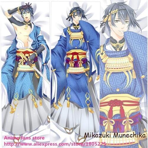 Cool Japanese Anime Pillowcase Touken Ranbu Mikadukimunechika cute decorative Hugging Body Pillow Case Bedding