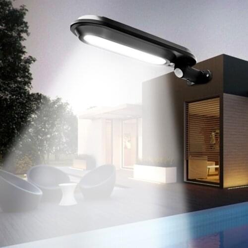 Upgrade Solar Light Outdoor with Motion Sensor Dusk to Dawn 18LED 600LM Warm White Waterproof Wall Lamp for Garden Fence Pathway