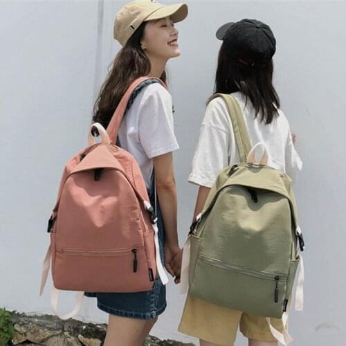 High Quality Women Backpack Teenage Girls School Bags Green Anti-theft Design Campus Student Book Bags for School Teen Couple