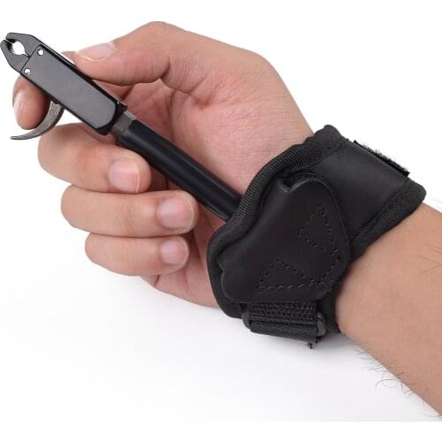 1 Pack Compound Bow Caliper Release Aid Trigger Black Adjustable Wrist Strap Adult Assit Tool Archery Bow Free Shipping