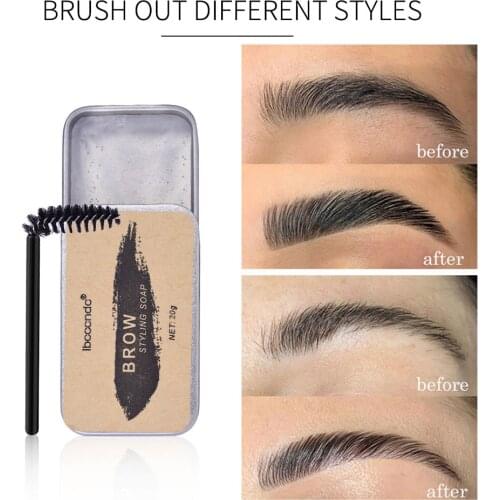 2Pcs/lot 3D Feathery Brows Eyebrow Soap Makeup Brows Shaping Kit Lasting Eyebrow Setting Gel Waterproof Eyebrow Tint Pomade Cosm