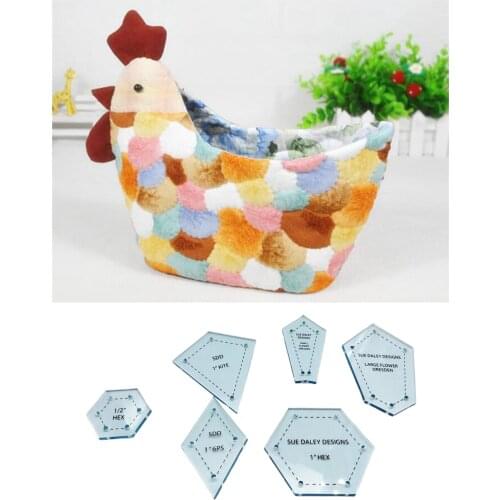 300pcs Patchwork Tool Quilting Templates Acrylic DIY Hand Sewing Tool For Patchwork Quilting Clothes Sewing Accessories