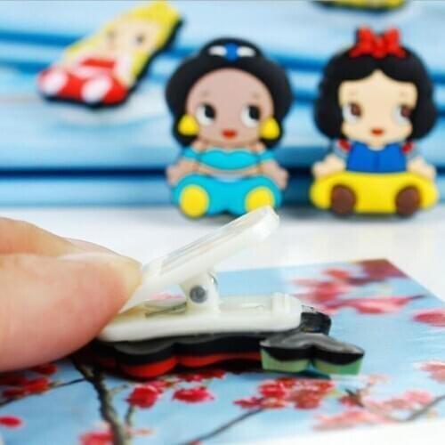 6pcs/lot Kawaii cartoon princess paper clips File Mini photos clip Bag Sealing Bookmark stationery office school supplies G261