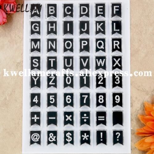 ALPHABET Letters ABC Numbers Scrapbook DIY photo cards rubber stamp clear stamp transparent stamp 11x15.5cm KW8111605
