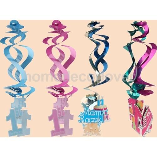 Baby Shower 1st Birthday Party Hanging Swirls 1 Year Old Decorations
