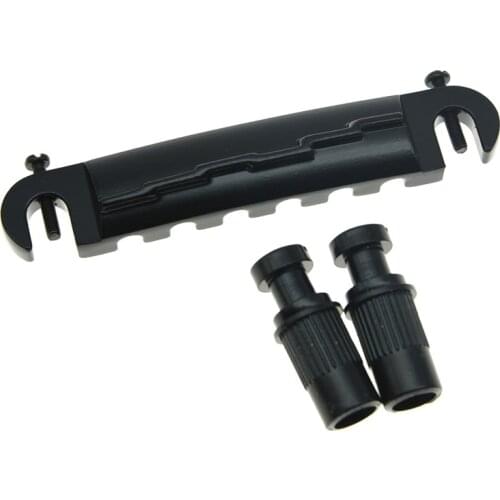 1 Set Black Electric Guitar Wraparound Bridge Tailpiece for LP JR Electric Guitar Parts Guitar Accessories