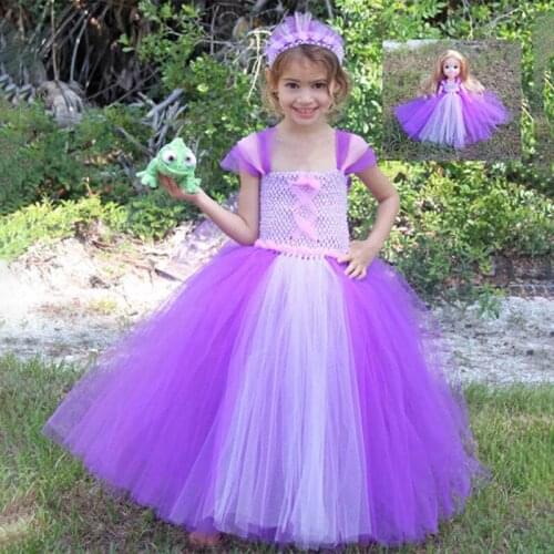 Children Princess Dress for Girl Summer Flower Girls Party Tulle Dresses Kids Birthday Party Vestido Teenager Performance Robe