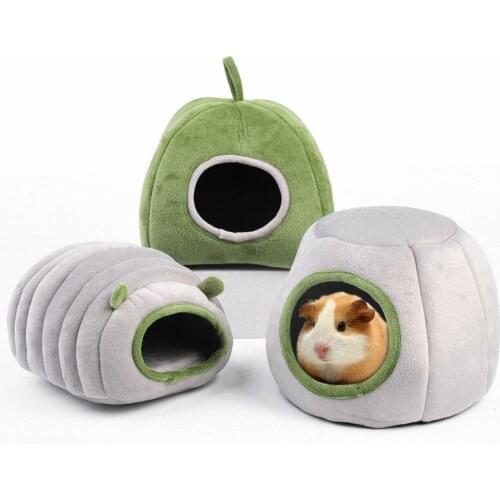 Fleece Pet Nest Warm Hamster House Soft Windproof Small Pet Kennel Cotton Sleeping Bed For Guinea Pig Hedgehog Pet Supplies