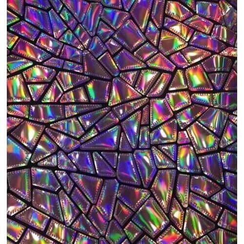 Glace 1YardLaser sparkling velvet base fabrics flannel multi-square new 2020 designer bag clothing ingredients fabric N6996