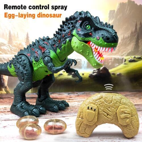 New Large Remote control Electric Walking Dinosaur Toys Kids Walk Animals Model Toys with Light Spray for Children Recognization