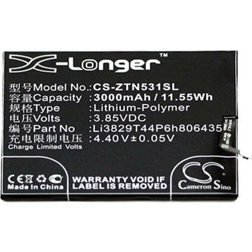 CameronSino for NUBIA NX531 NX531J Z11 for ZTE Nubia M2 Lite NX531 NX531J NX573J Nubia X8 battery