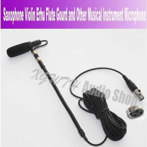 Musical Instrument Condenser Microphone Saxophone Violin Orchestra Trumpet Gooseneck Mic For AKG Wireless Bodypack Transmitter
