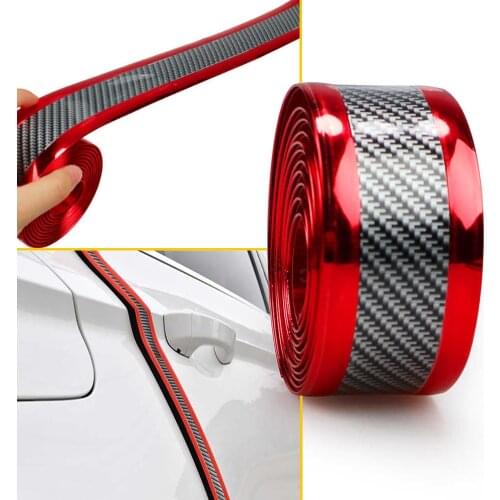 1 rolls Carbon Fiber Car Sticker DIY Paste Protector Self Adhesive Double-sided Tape For Renault Megane 2 3 Duster Clio 5 Logan