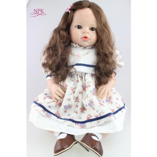 NPK 28inch 70cm Silicone Full Body Reborn Dolls Lifelike Baby girl Newborn Fashion Doll Christmas Gift New Year Gift