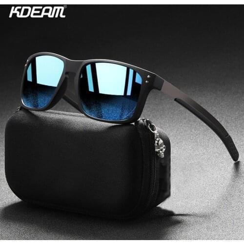 KDEAM High Quality Polarized Sunglasses Men Classic Design Style Square Sun Glasses Super Light TR90 Eyeglasses Frame H78