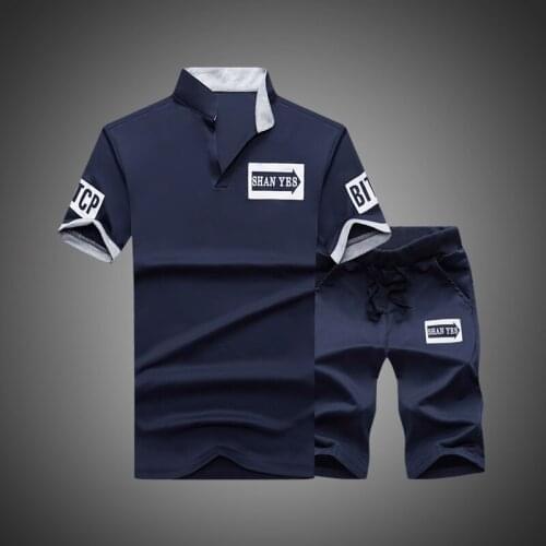 2021 Brand New Men T Shirt Sets Summer Hot Sale Cotton Comfortable Short Sleeve Tshirt Homme Casual Set Male Size 4XL