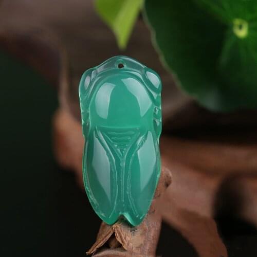 China Natural Chalcedony Hand-carved Jade Pendant Fashion Boutique Jewelry Agate A Known Known Lovers Necklace Jewelry