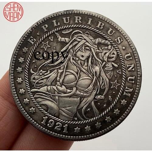 Bundle girl 1921 Hobo Nickel Coins USA Morgan Dollar COIN COPY Tramp copper coin