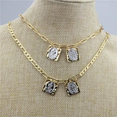 16inch 5pcs/lot New design plated charm necklace,unique style plated copper component,popular chain necklace cheap wholesale