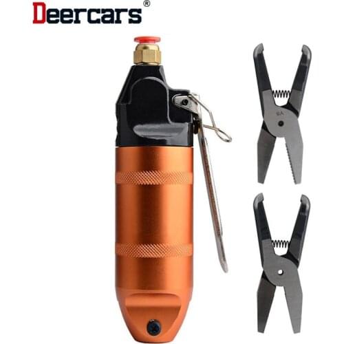 Pneumatic Vise Air Pliers Wind Pincer K8 Y8 Flat Clamp Head Wire Plastic Leather Metal Crimping Tool