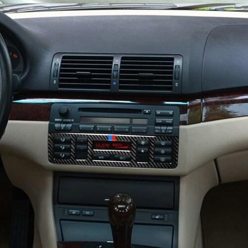 It Is Suitable For BMW Old 3 Series E46 1998-2005 The Carbon Fiber Central Control - Lower Red. Solid Color. BMW Color