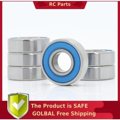 FUSHI 698 2RS Bearings Blue Sealed 8x19x6 mm , ABEC-3 698rs Shaft Ball Bearing Parts For Hobby RC Car Truck ,Pick of 6 Pcs