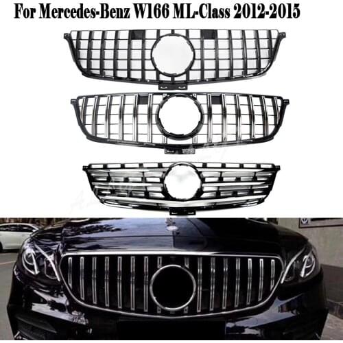 Car Front Center Grille Bumper Grill For Mercedes-Benz ML Class W166 ML350/450/500 2012 2013 2014 GTR