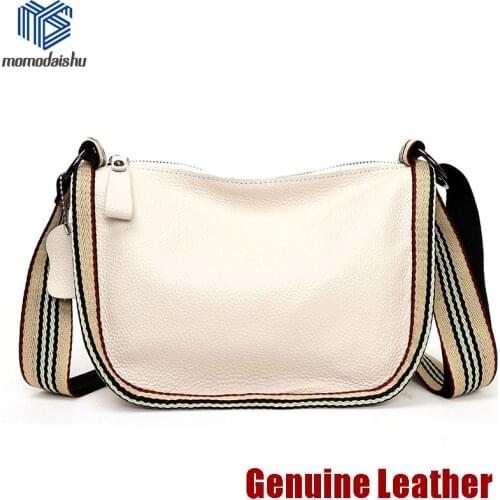 Luxury Bags Designers Solid Color Saddle Bag 2021 New Genuine Leather Womens Handbag Wide Shoulder Strap Shoulder Messenger Bag