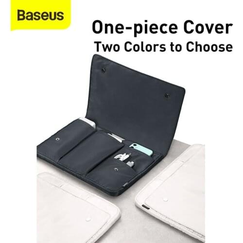 Baseus Laptop Sleeve 13/16inch Waterproof Travel Storage Bag for Mobile Phone Notebook Large Capaticy Flip-cover Design Sleeve