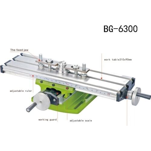 Mini precision multifunction worktable BG6300 Bench Vise Fixture drill milling machine X and Y-axis Adjustment Coordinate table