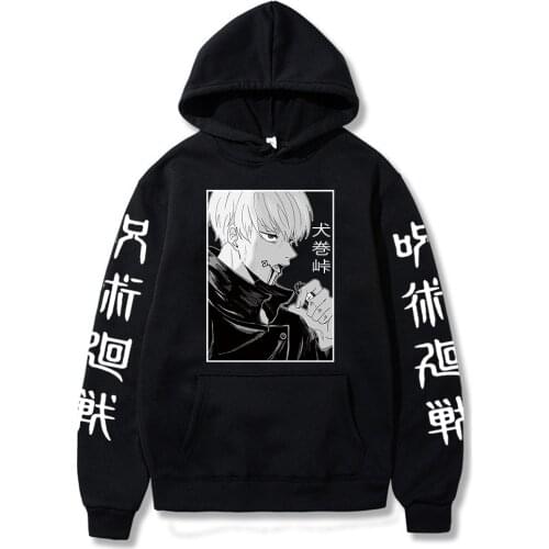 Jujutsu Kaisen Toge Inumaki Anime Print Harajuku Streetswear Long Sleeve Korean Couple Hoodies Tops