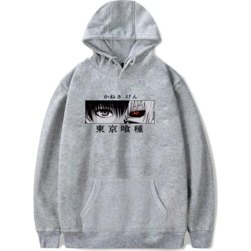 Tokyo Ghoul Anime Sweatshirts Men Women Anime Clothes Kaneki Ken Eyes Manga Hoodies Harajuku Streetwear Boy Girls Kids Hooded