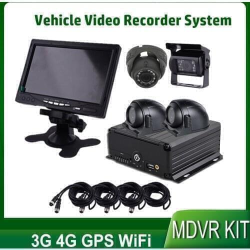 High Quality HDD 4 Channel 3g 4g GPS Wifi Mdvr SD Card Mobile Dvr Kit