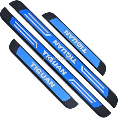 For Volkswagen Vw Tiguan II MK2 2016-2018 2019 2020 Stainless Door Sill Scuff Plate Protectors Trim Guard Pedal Car Accessories