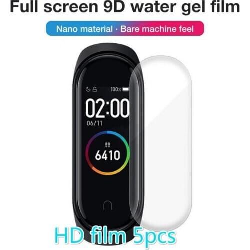 For Xiaomi Mi Band 4 Protective Film Full Screen Permeable Film 5Pcs Hydrogel Protection HD Explosion-proof Screen Protectors