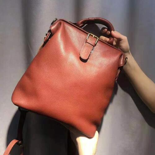 Dual-use Women Ladies Cowhide Backpacks for Teenage Girls Retro Classic Genuine Leather Female School Shoulder Bag Pack Mochila