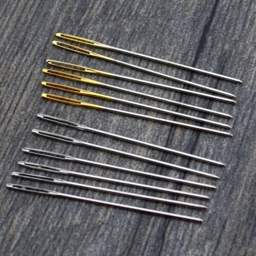 25pcs Large Eye Needles Blunt Gold Tail Stainless Steel Mix Size Sewing Needle Embroidery Tapestry Tool for Mom
