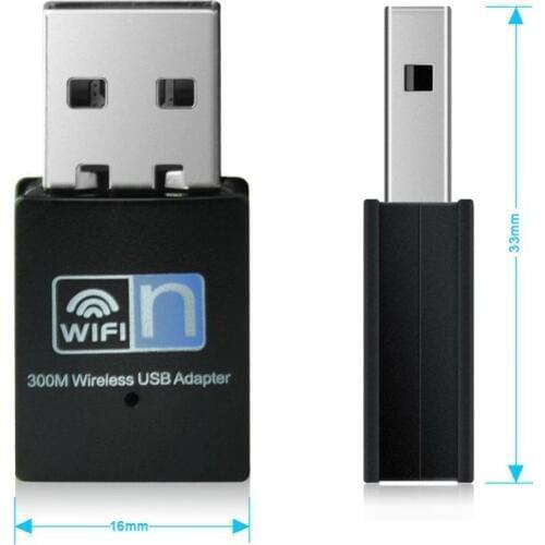 300Mbps Mini USB Wireless WiFi Lan Network Receiver Card Adapter For Desktop PC Wifi Receiver External