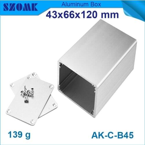 4 pcs/lot aluminum extruded enclosure 43(H)x66(W)X120(L)mm aluminum box enclosure for mp3 video converter