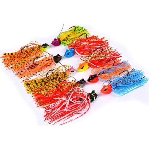 5PCS Spoon Fishing buzzbait Jig Lure Spinner Hook Bass baits 8cm/13g