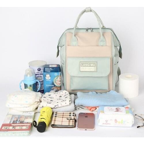 Large Mommy Bag Waterproof Backpack Separation Bag Diaper Bags Maternity Mom Baby Care Nappy Bag Travel Diaper Backpack Bb50
