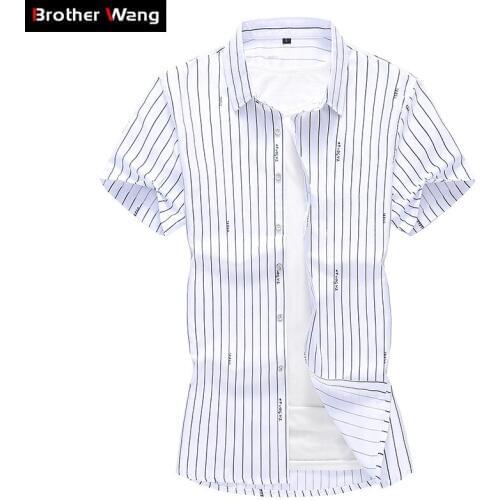Мужские полосатые рубашки Brother Wang China At AliExpress