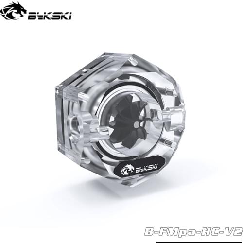 Bykski B-FMpa-HC-V2,Acrylic Flow Meter 2-Way G1/4 Thread Coolant Filter Computer Cooler Fittings 2 Holes Filter/ RGB A-RGB AURA