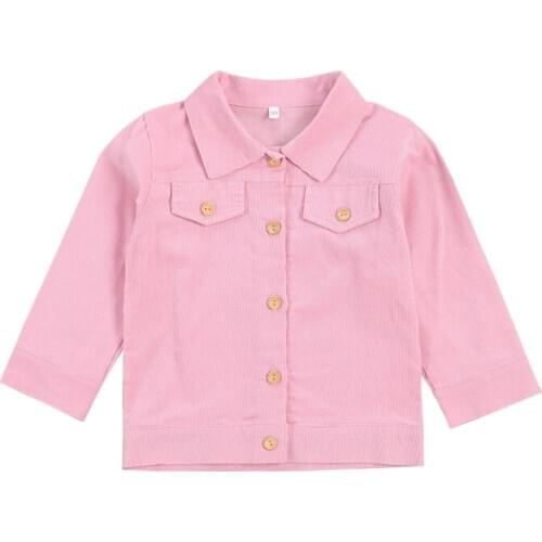 OPPERIAYA Kids autumn casual lovely soft Fashion Letter Print Coat Long Sleeve Lapel Tops for Children Toddler Baby Girls