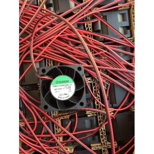 For sunon 3.8cm 3828 12V 3.6W PMD1238PQB1-A 2-Wire Double Ball Cooling Fan