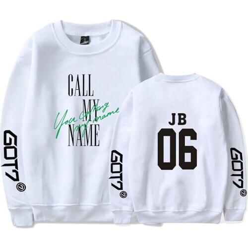 Got7 JB 06 Kpop Hoodie Pullover Street Style Hip Hop Men Women Capless Sweatshirts Long Sleeve Harajuku Hoodies White Black Tops