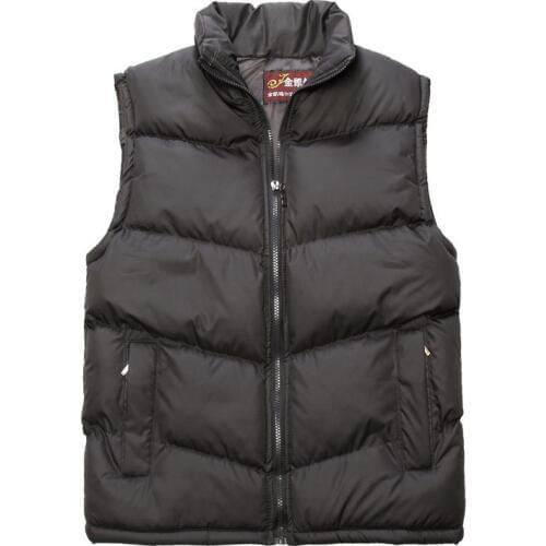 Hot! new autumn and winter in the elderly cardigan zipper down cotton jacket, mens thicker vest, black, red size L-XXXL