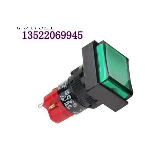 [ZOB] Progressive Alliance button switch D16LAT2-1AB red, green, blue and yellow rectangular solder terminals orange --10pcs/lo